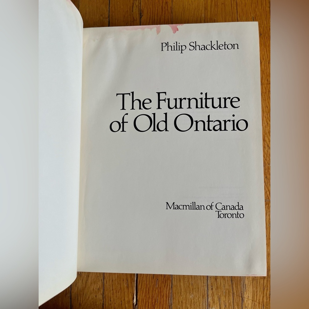 The Furniture of Old Ontario Book - Hardcover
